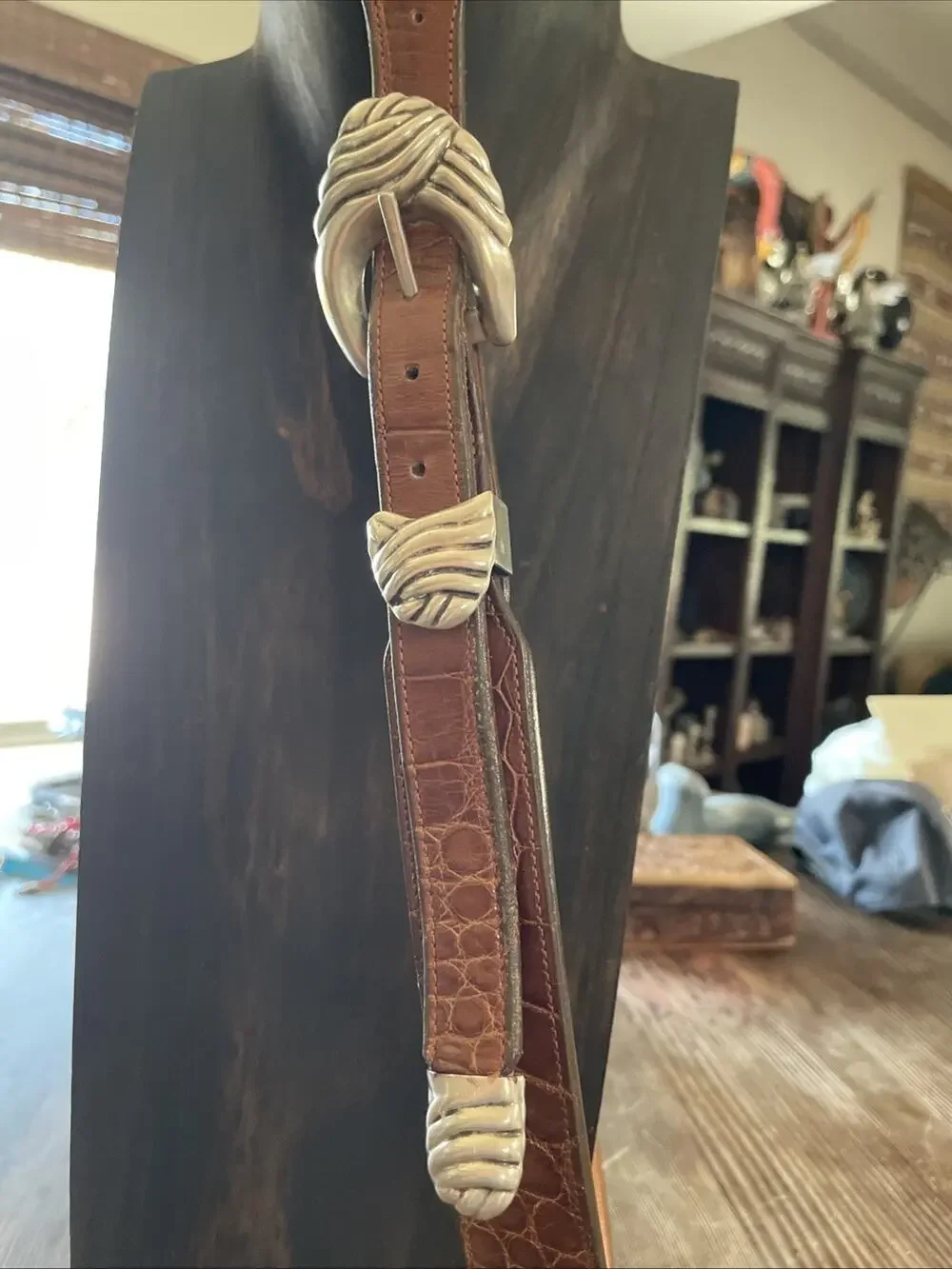 Sterling Silver 925 Ranger Set And Belt Made In Mexico 45” To 49” Waist
